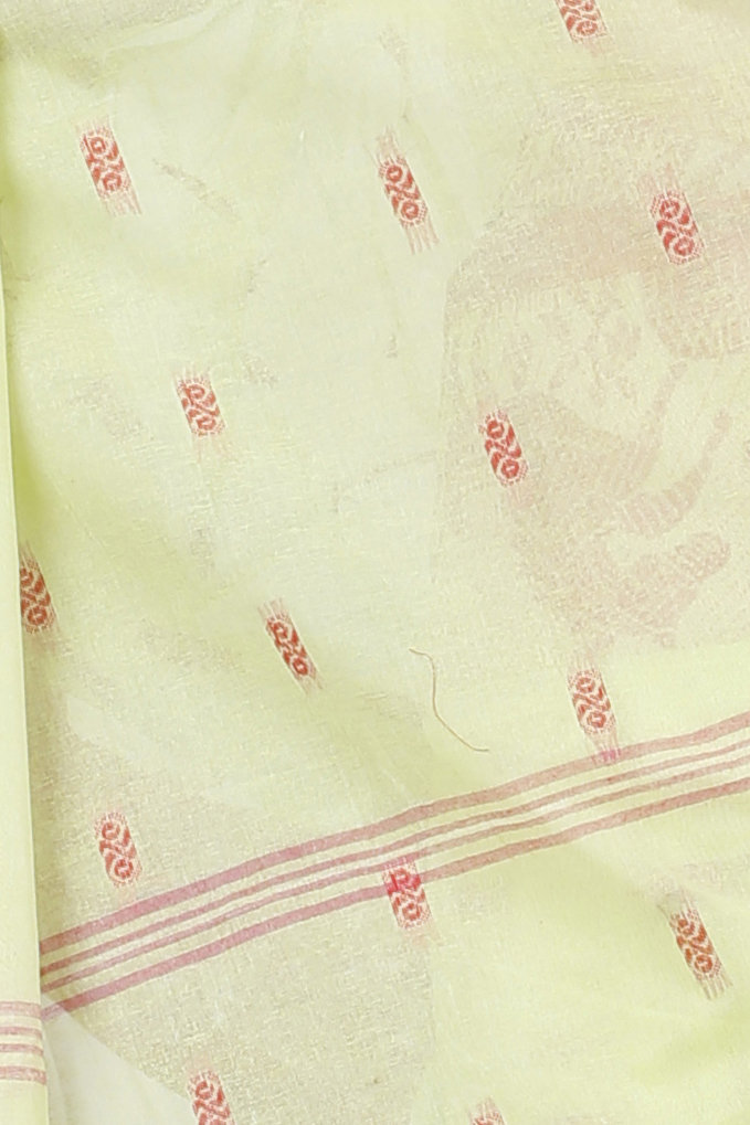 Light Green Pure Cotton Indrani Tant Saree (1018)